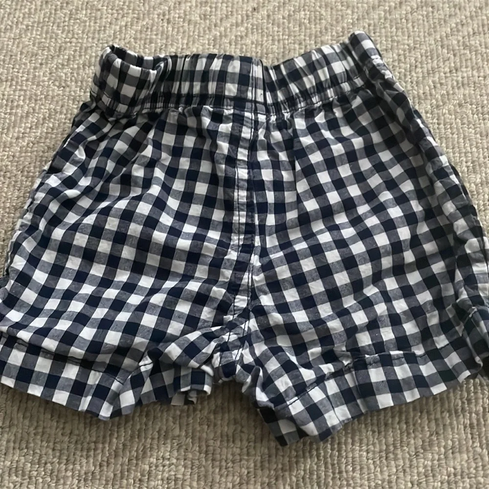Carter’s Blue & White Gingham Shorts 3 - 6 months